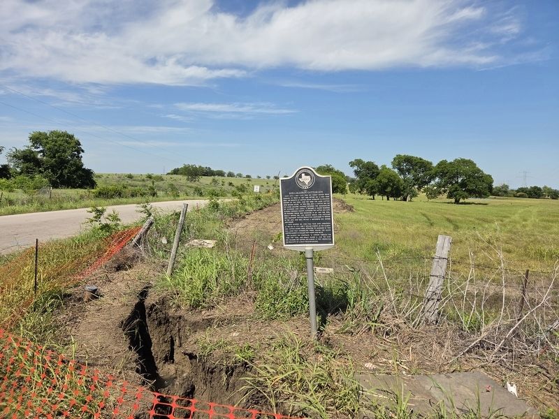 Site of Ezell-McLeroy Cotton Gin Marker. Click for full size. Site of Ezell-McLeroy Cotton Gin Marker image. Click for full size.