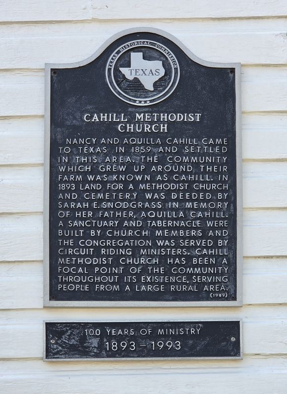 Cahill Methodist Church Marker image. Click for full size.