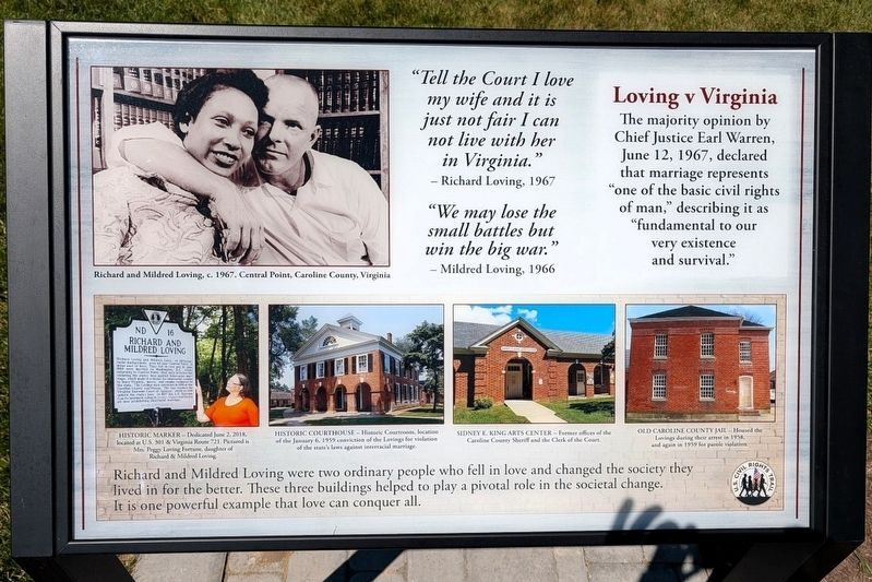 Loving v Virginia Marker. Click for full size. Loving v Virginia Marker image. Click for full size.