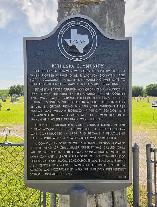 Bethesda Community Marker. Click for full size. Bethesda Community Marker image. Click for full size.