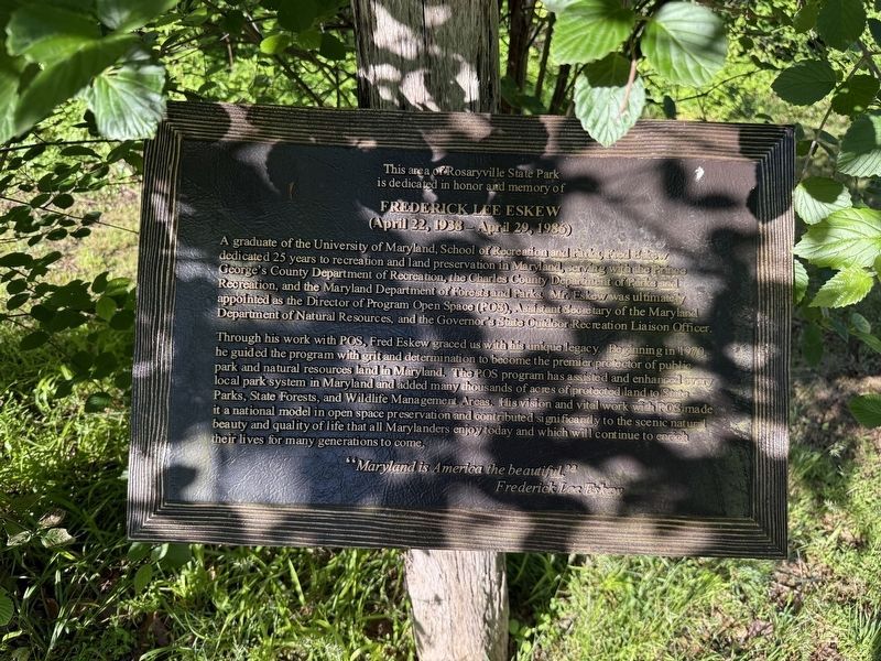 Frederick Lee Eskew Marker. Click for full size. Frederick Lee Eskew Marker image. Click for full size.