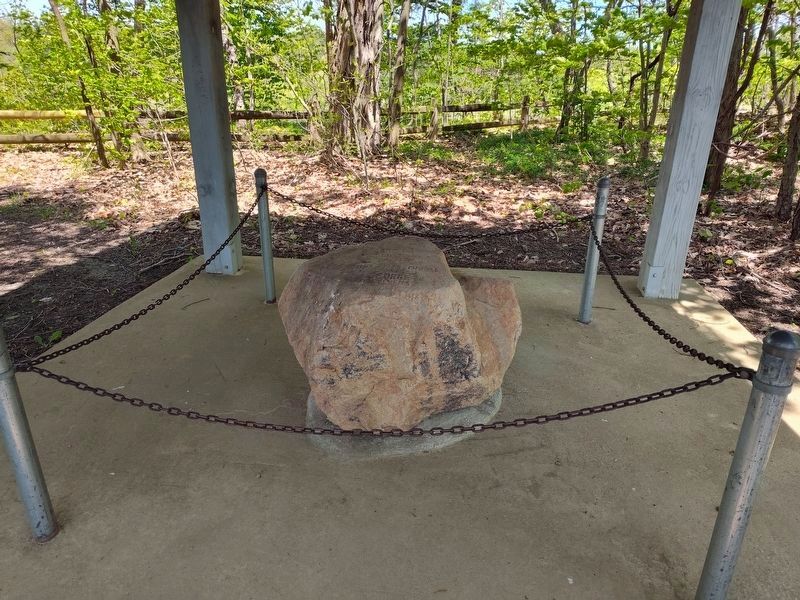George E. Stevens Memorial Stone. Click for full size. George E. Stevens Memorial Stone image. Click for full size.