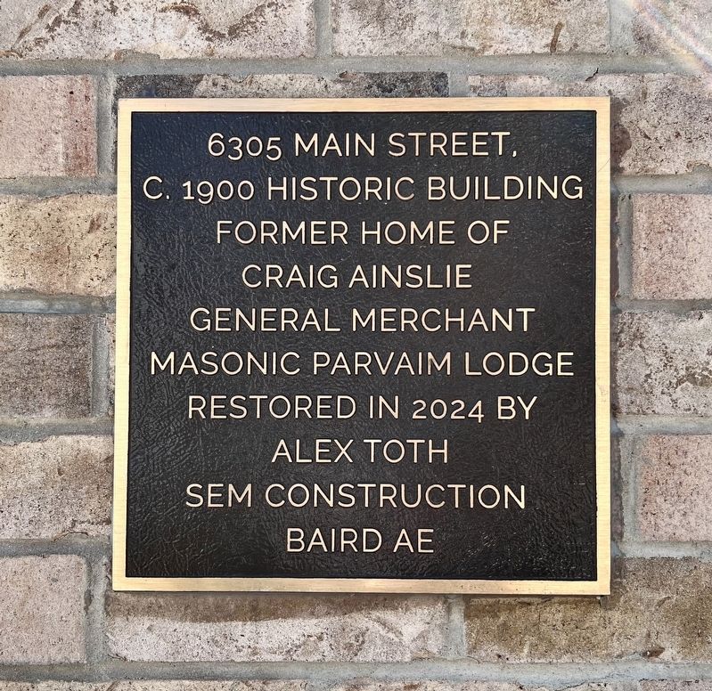 6305 Main Street Marker. Click for full size. 6305 Main Street Marker image. Click for full size.