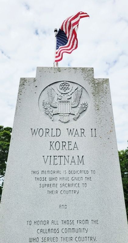 Callands War Memorial. Click for full size. Callands War Memorial image. Click for full size.