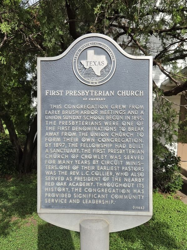 First Presbyterian Church of Crowley Marker image. Click for full size.