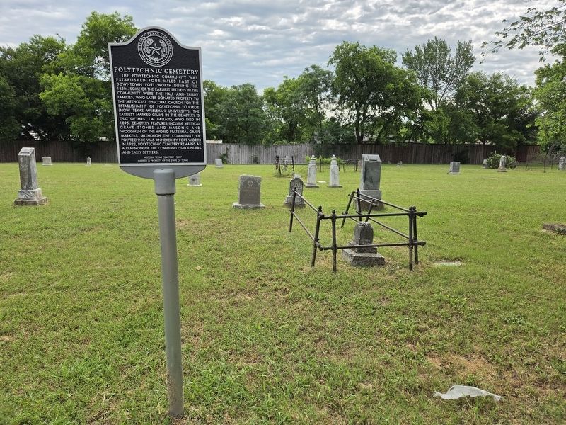 Polytechnic Cemetery Marker. Click for full size. Polytechnic Cemetery Marker image. Click for full size.