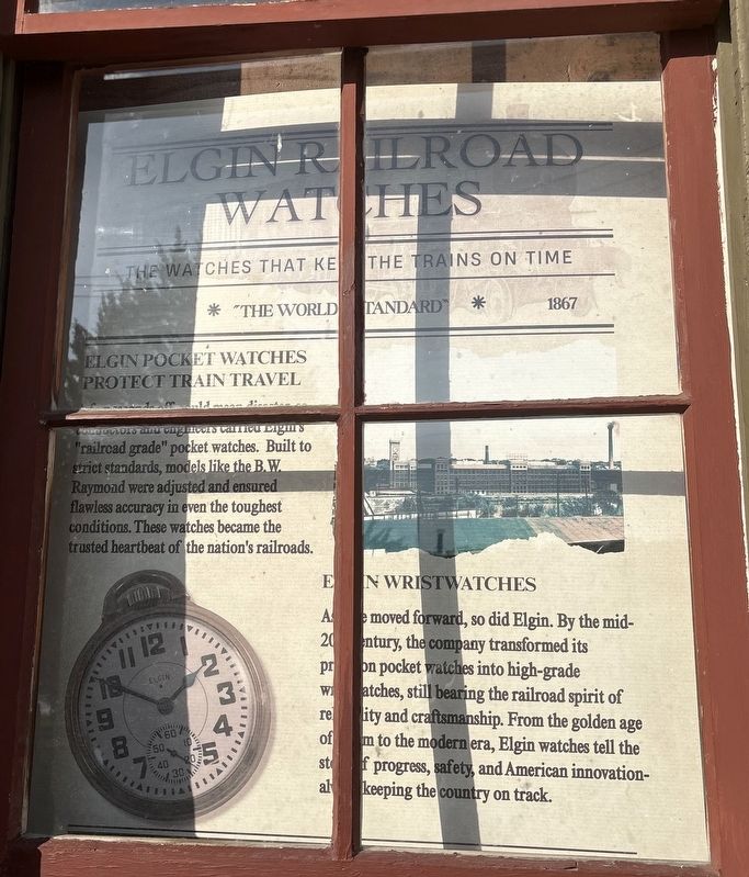 Elgin Railroad Watches Marker image. Click for full size.