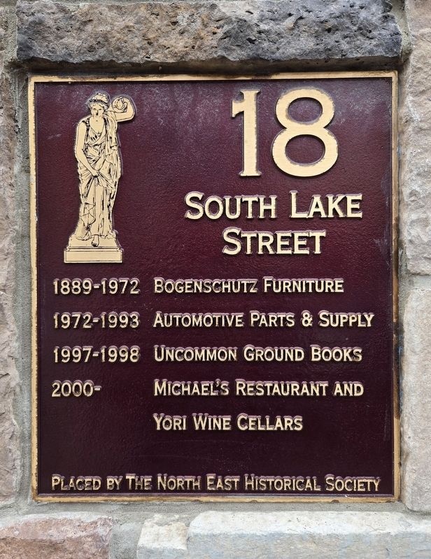 18 South Lake Street Marker. Click for full size. 18 South Lake Street Marker image. Click for full size.