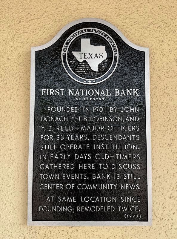 First National Bank of Trenton Marker image. Click for full size.