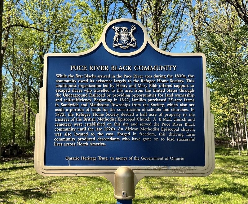 Puce River Black Community Marker. Click for full size. Puce River Black Community Marker image. Click for full size.