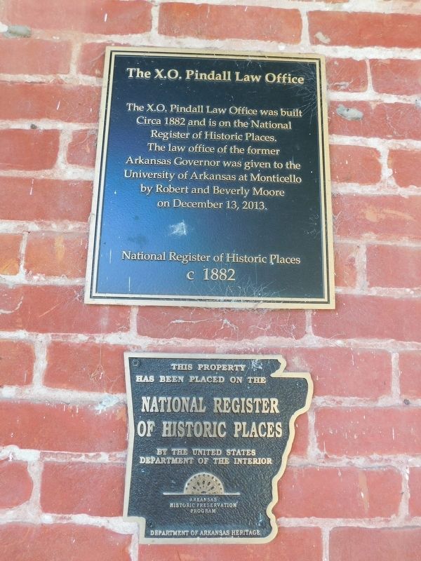 The X. O. Pindall Law Office Marker image. Click for full size.