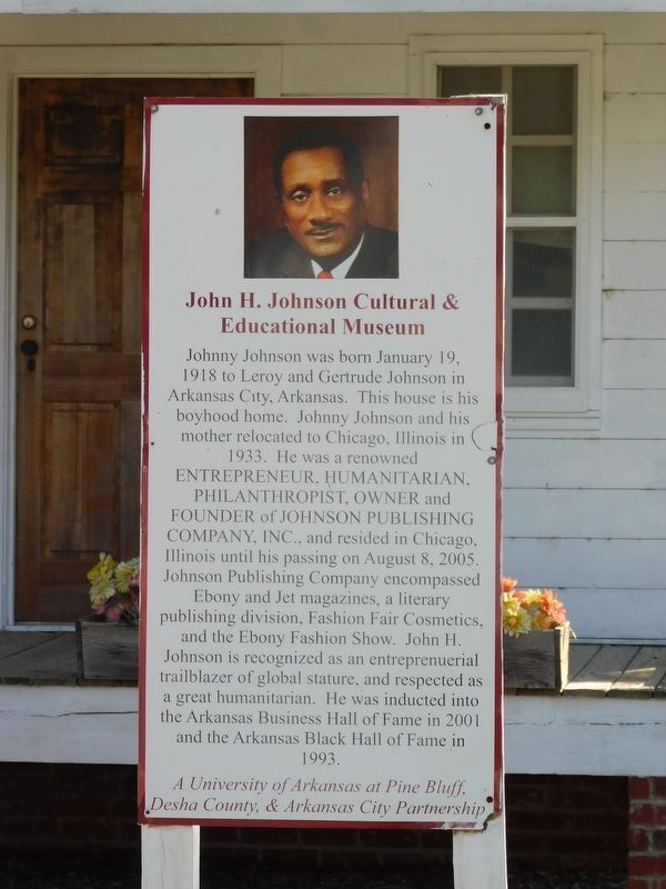 John H. Johnson Cultural & Educational Museum Marker image. Click for full size.