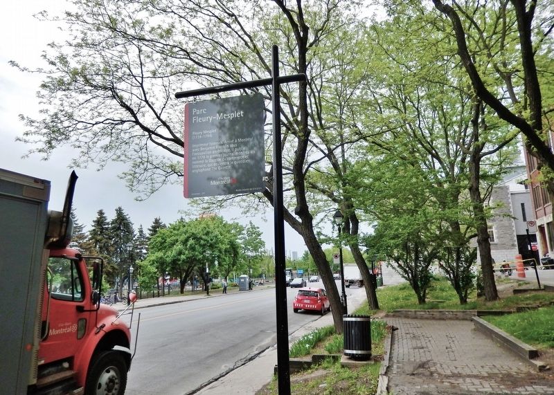 Parc Fleury-Mesplet Marker image. Click for full size.