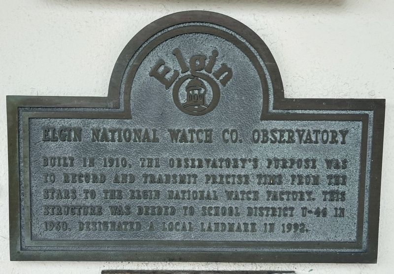 Elgin National Watch Co. Observatory Marker image. Click for full size.