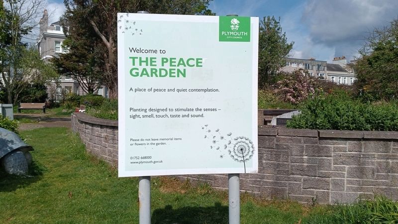 Sign designating the Peace Garden image. Click for full size.