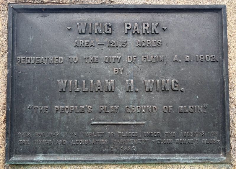 Wing Park Marker image. Click for full size.