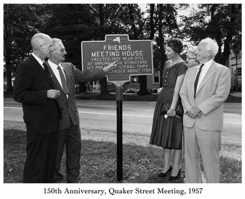 Friends Meeting House Marker on the 150th Anniversary of the Meeting House. Click for full size. Friends Meeting House Marker on the 150th Anniversary of the Meeting House image. Click for full size.