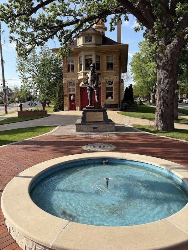 Illinois Firefighters Memorial Plaza image. Click for full size.