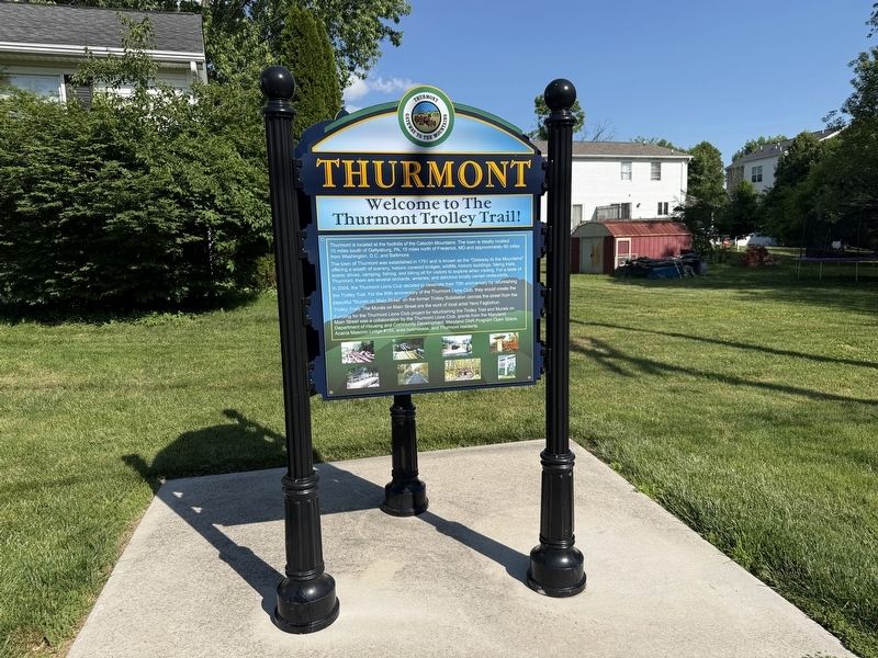 Welcome to The Thurmont Trolley Trail! Marker. Click for full size. Welcome to The Thurmont Trolley Trail! Marker image. Click for full size.