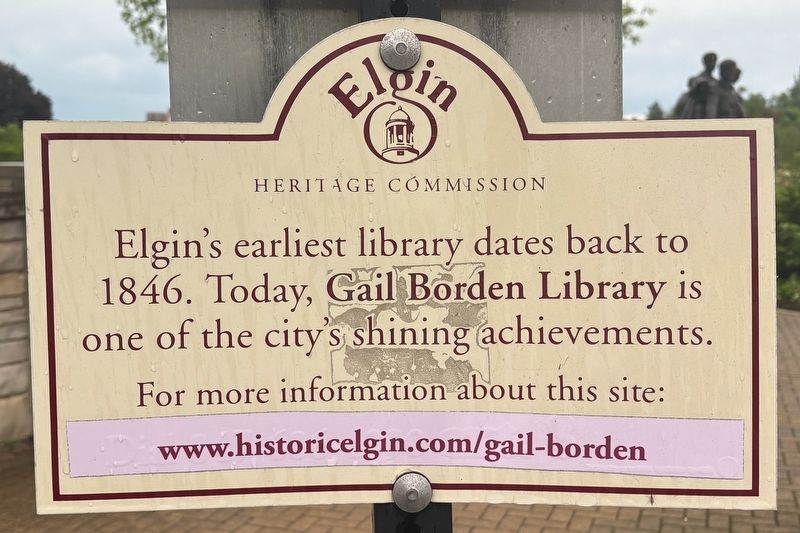 Gail Borden Library Marker image. Click for full size.
