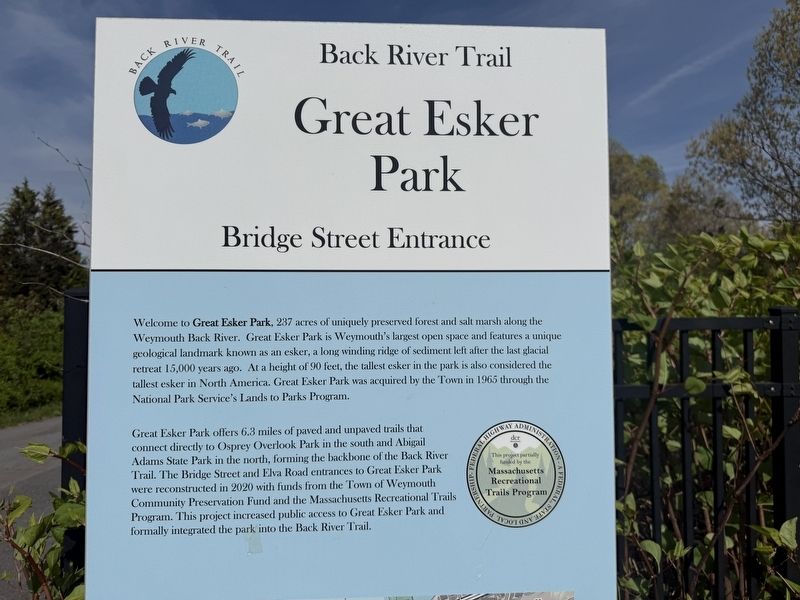 Great Esker Park Marker image. Click for full size.