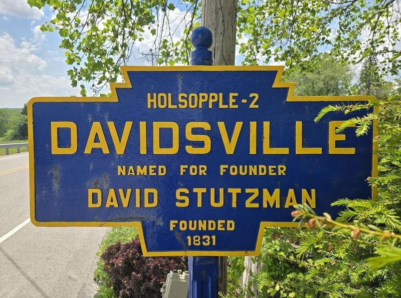 Davidsville Marker. Click for full size. Davidsville Marker image. Click for full size.