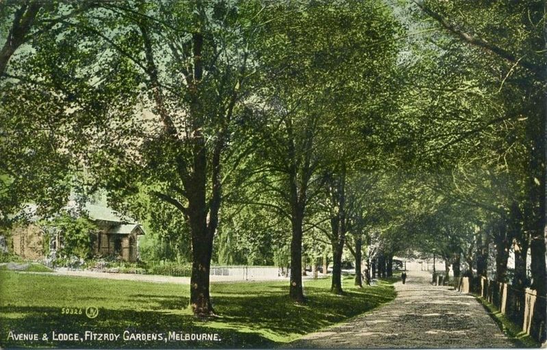 Avenue and Lodge, Fitzroy Gardens. Click for full size. Avenue and Lodge, Fitzroy Gardens image. Click for full size.