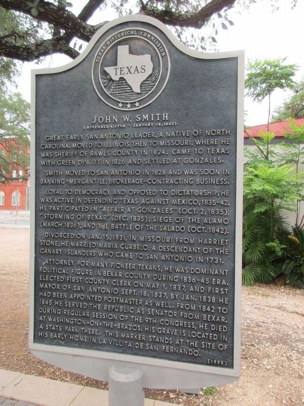 John W. Smith Marker image. Click for full size.