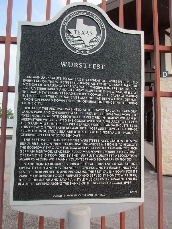 Wurstfest Marker. Click for full size. Wurstfest Marker image. Click for full size.