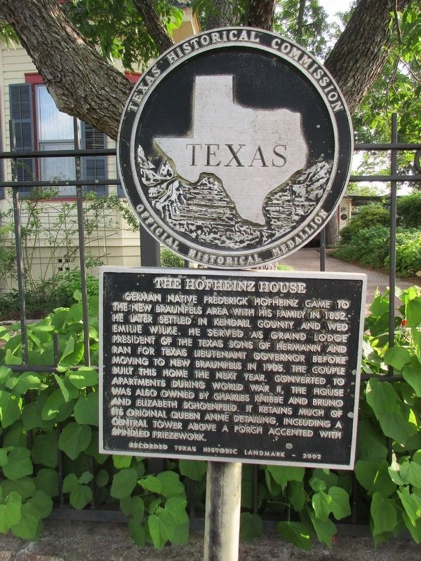 The Hofheinz House Marker. Click for full size. The Hofheinz House Marker image. Click for full size.