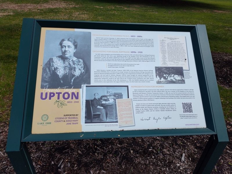 Harriet Taylor Upton 1853 - 1945 Marker image. Click for full size.