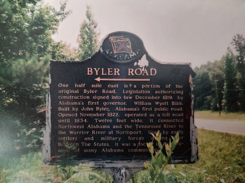 Byler Road Marker. Click for full size. Byler Road Marker image. Click for full size.