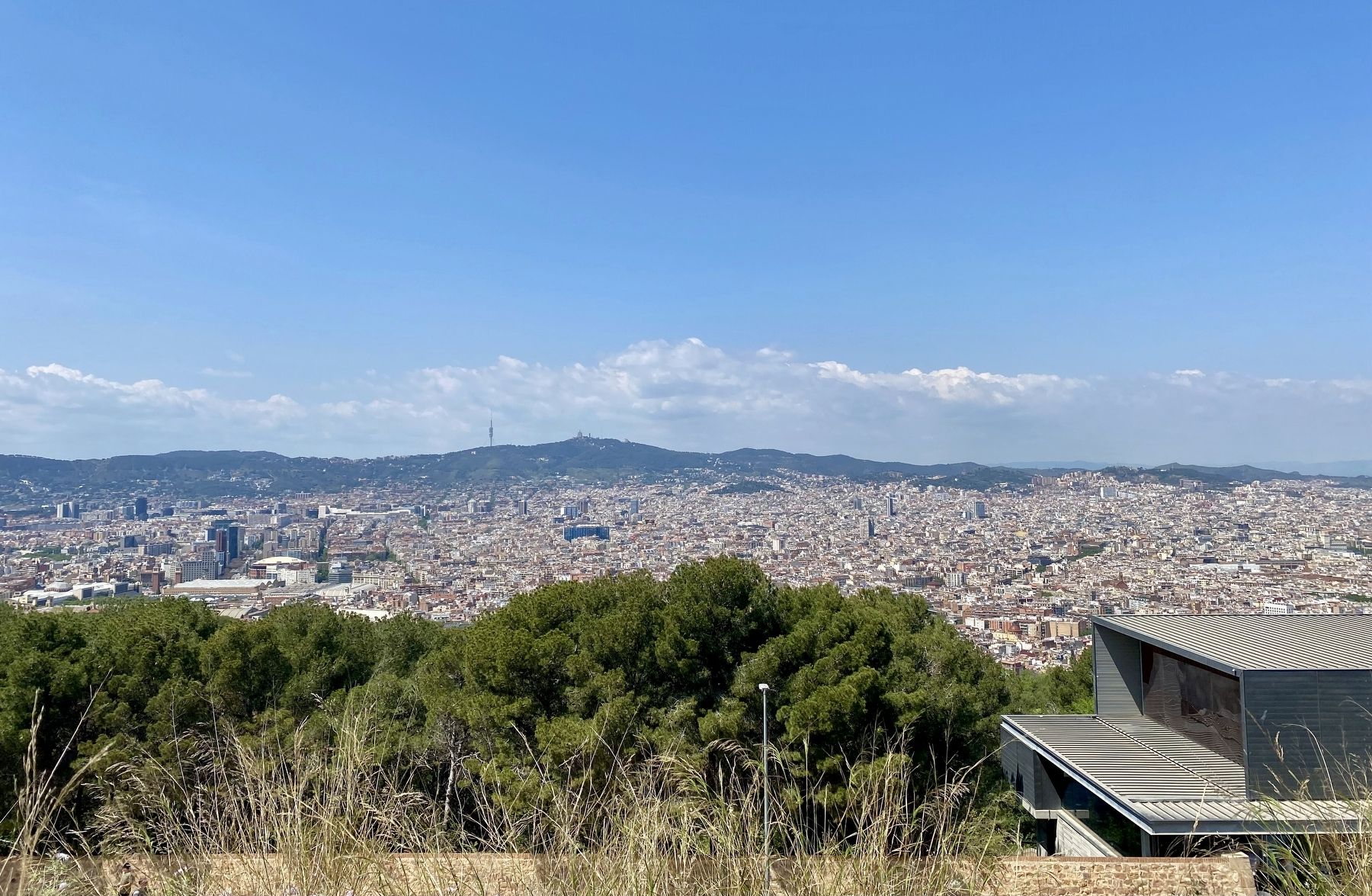 View of Barcelona, looking north from the Santa Am�lia Bastion image. Click for full size.