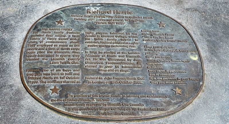 Richard Harris Marker. Click for full size. Richard Harris Marker image. Click for full size.
