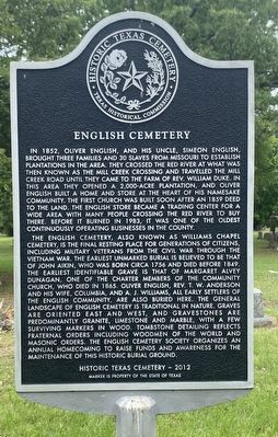 English Cemetery Marker image. Click for full size.
