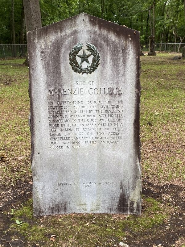 Site of McKenzie College Marker image. Click for full size.