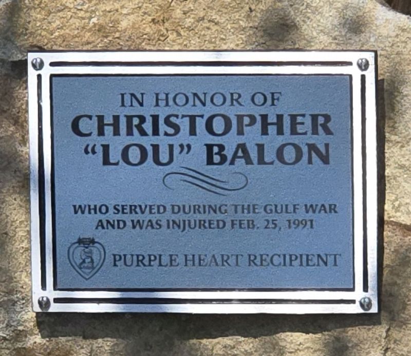 Christopher "Lou" Balon Marker. Click for full size. Christopher "Lou" Balon Marker image. Click for full size.