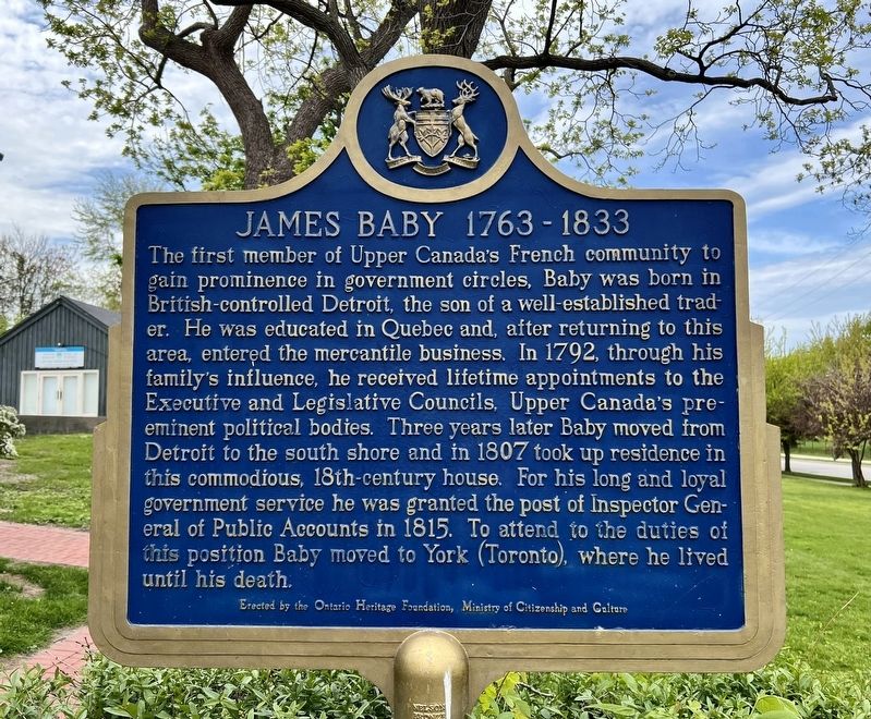 James Baby 1763-1833 side of marker. Click for full size. James Baby 1763-1833 side of marker image. Click for full size.