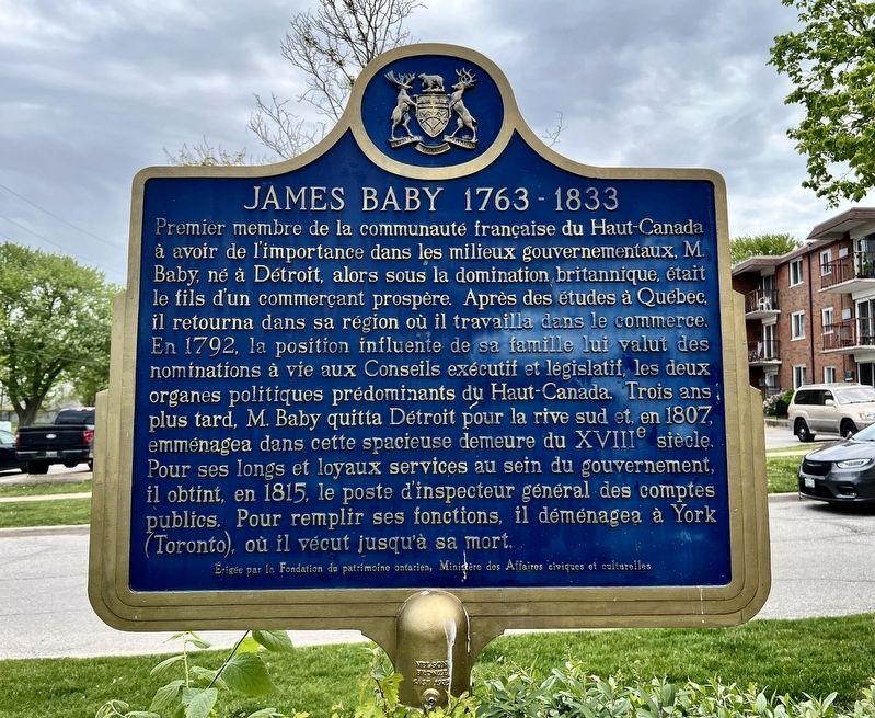 James Baby 1763-1833 side of marker. Click for full size. James Baby 1763-1833 side of marker image. Click for full size.