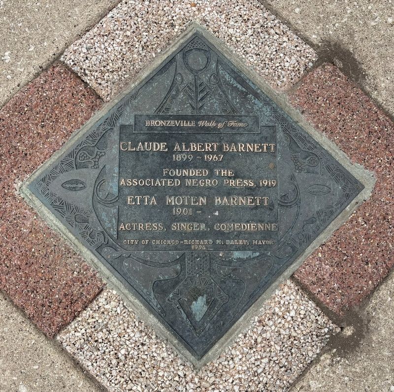 Claude Albert Barnett / Etta Moten Barnett Marker. Click for full size. Claude Albert Barnett / Etta Moten Barnett Marker image. Click for full size.