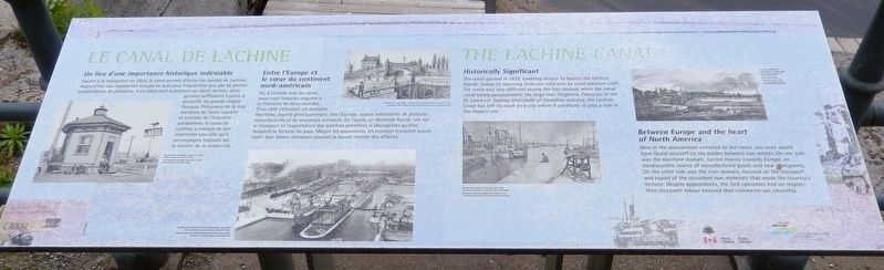 Le Canal de Lachine / The Lachine Canal Marker. Click for full size. Le Canal de Lachine / The Lachine Canal Marker image. Click for full size.