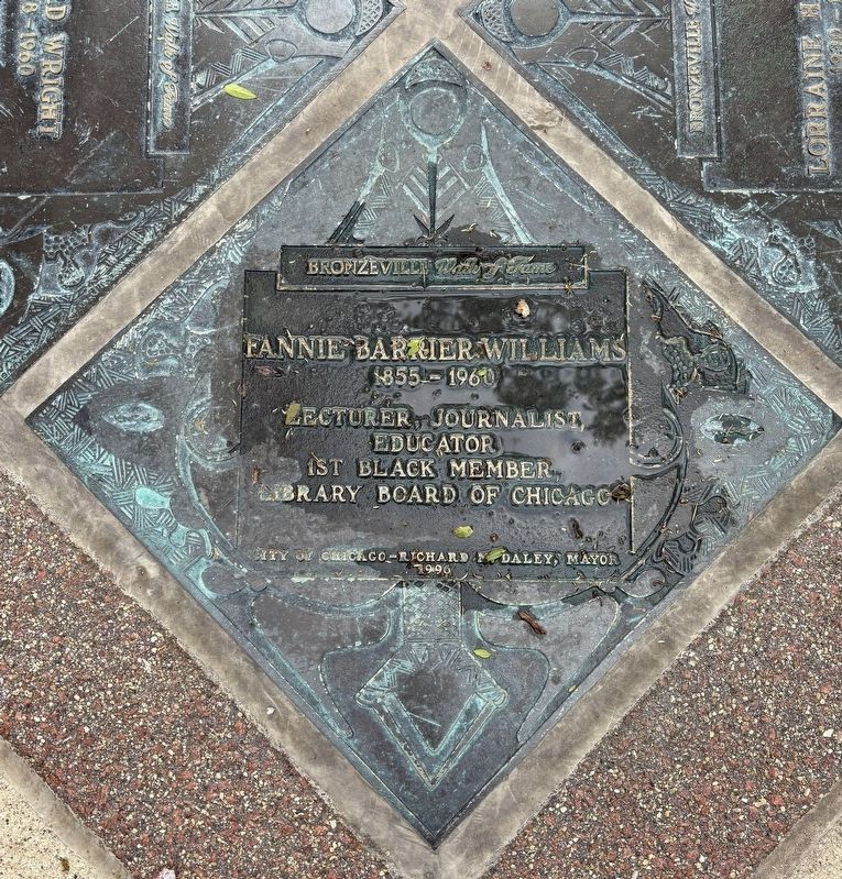 Fannie Barrier Williams Marker image. Click for full size.