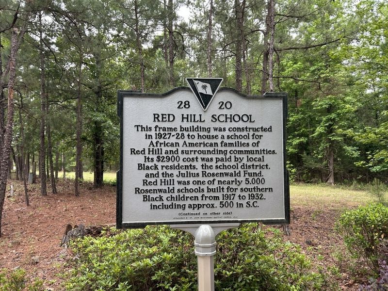 Red Hill School Marker image. Click for full size.