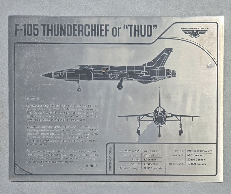 F-105 Thunderchief or �Thud� Marker image. Click for full size.