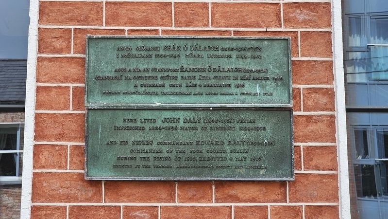 John Daly & Edward Daly / Seán Ó Dálaigh agus Éamonn Ó Dálaigh Marker. Click for full size. John Daly & Edward Daly / Seán Ó Dálaigh agus Éamonn Ó Dálaigh Marker image. Click for full size.