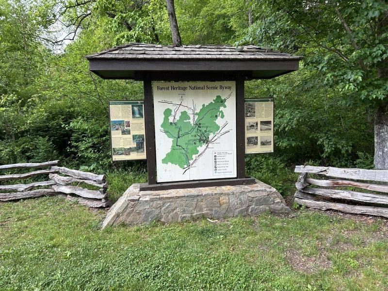 Forest Heritage National Scenic Byway Marker. Click for full size. Forest Heritage National Scenic Byway Marker image. Click for full size.