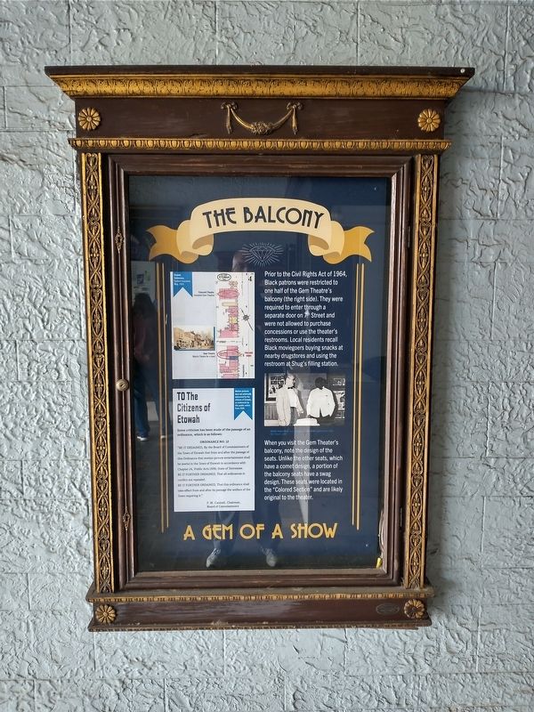 The Balcony Marker. Click for full size. The Balcony Marker image. Click for full size.