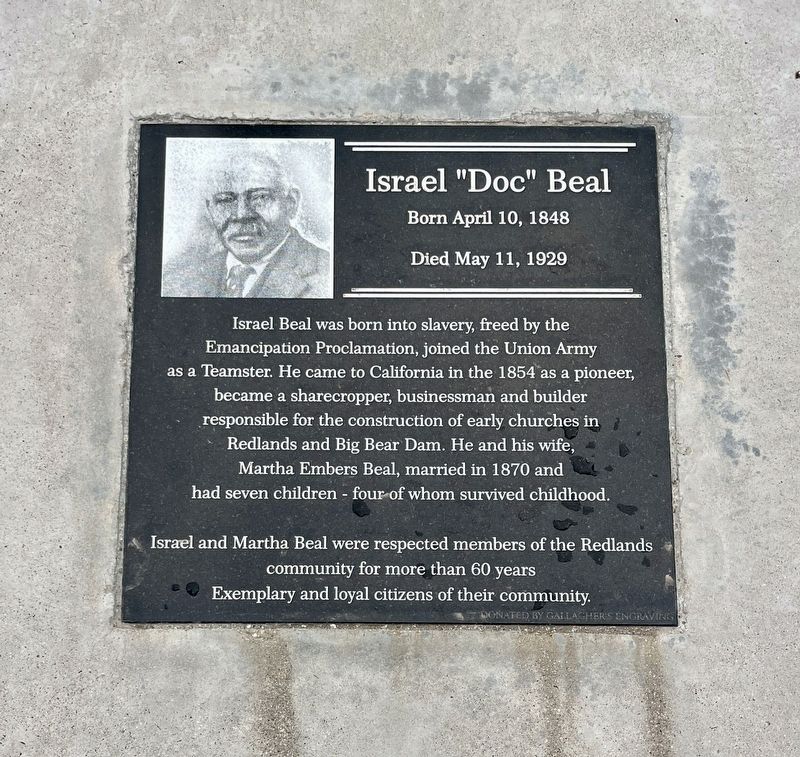 Israel "Doc" Beal Marker image. Click for full size.