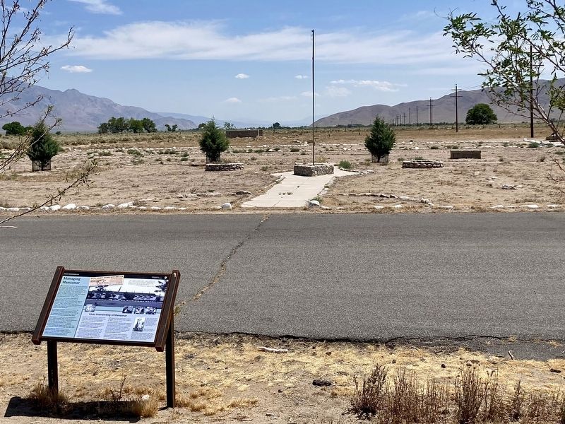 Managing Manzanar Marker. Click for full size. Managing Manzanar Marker image. Click for full size.