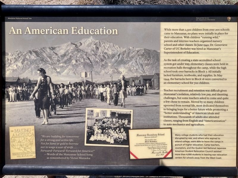 An American Education Marker image. Click for full size.